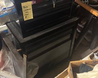 like new black craftsman tool box chest