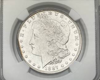 1887 Morgan Dollar, NGC MS 62