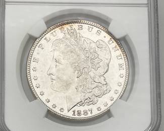 1887 Morgan Dollar NGC MS62