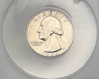 1964-D Washington Quarter, ANACS AU 58