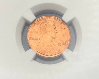 1982 Lincoln Penny Small Date