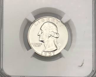 1957 Washington Quarter, NGC PF 65