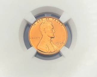 1964 Lincoln Penny, NGC PF 67 RD Cameo