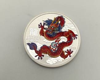 2024 Australia 1/2 oz. Silver Red Dragon