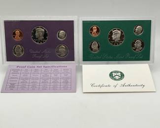 1987 and 1995 US Proof Sets