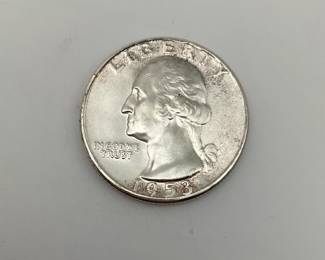1953 Silver US Washington 25c