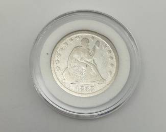 1858 Seated Liberty Quarter