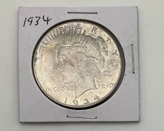 1934 Peace Dollar
