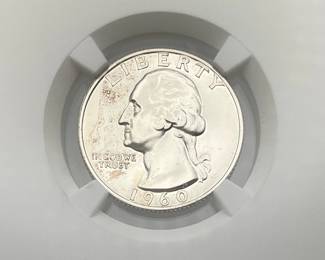 1960 Washington Quarter, NGC PF 66