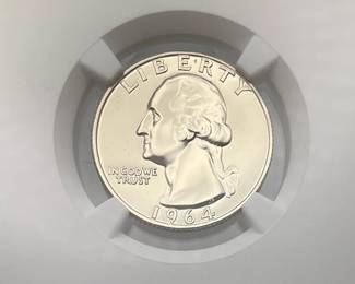 1964 Washington Quarter, NGC PF 67