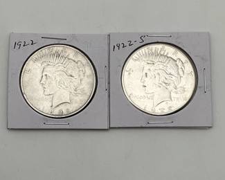 1922 and 1922-S Peace Dollars