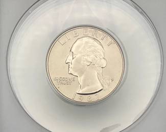 1987-P Washington Quarter, ANACS MS 65