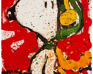 358 Tom Everhart (b.1952) "To Remember" Lithograph in colors on wove paper Edition: 36/750 Signed in black ink, lower right: Everhart; numbered in pencil, lower left; with an unidentified blindstamp to the right of the pencil numbering Image/Sheet: 30" H x 22.5" W Estimate: $800 - $1,200