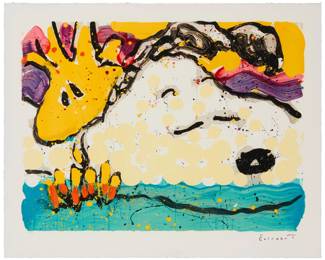 359 Tom Everhart (b.1952) "Bora Bora Boogie Bored" Lithograph in colors on paper Edition: 342/500 Signed and numbered in the lower margin: Everhart Image: 23" H x 31.25" W; Sheet: 28.25" H x 35.25" W Estimate: $800 - $1,200