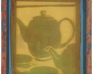 373 Studio of Andy Warhol Original screen used for printing 28.5 " H x 24.375" W x 1.75" D Estimate: $3,000 - $5,000