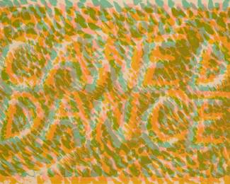 13 Bruce Nauman (b. 1941) "Caned Dance," from "Merce Cunningham Portfolio," 1974 Lithograph in colors on paper Edition: 61/100 (there were also 30 artist's proofs) Signed, numbered, and dated, all in pencil along the lower sheet edge: B Nauman 74; Cirrus Editions, Los Angeles, CA, prntr., with their blindstamp; Multiples, Inc., New York, NY and Castelli Graphics, New York, NY, co-pub. Image/Sheet: 21.5" H x 30" W Estimate: $1,000 - $1,500