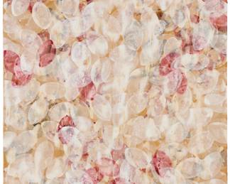 281 Marc Katano (b.1952) "Rose Smoke" Acrylic on paper Appears unsigned; titled from a gallery label affixed to the frame's backing board 50.75" H x 39.5" W Estimate: $500 - $700