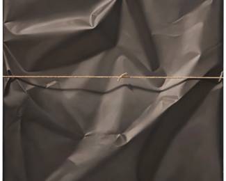 323 Yrjö Edelmann (1941-2016) Black paper, 1980 Oil on canvas Signed and dated lower right: Y. Edelmann -80; part of a title, possibly "Packed[?] Night....," showing on a partially preserved gallery label affixed to the stretcher 39.5" H x 39.5" W Estimate: $10,000 - $15,000