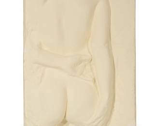 36 George Segal (1924-2000) "Gazing Woman," from "An American Portrait, 1776-1976," 1975 Plaster relief cast in acrylic case Edition: Artist's Proof XV/L (aside from the edition of 175) Signed, dated, and editioned to left side: G Segal / 75 / XV/L Published by Transworld Art, Inc., New York, NY 26.25" H x 19.5" W x 4.5" D; Case: 28.5" H x 21.75" W x 7.25" D Estimate: $1,500 - $2,500