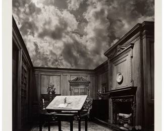 277 Jerry N. Uelsmann (1934-2022) "Untitled," 1976 Photograph on paper From the edition of unknown size Signed, titled, and dated in pencil and with the artist's copyright stamp in black ink, all verso: Jerry N. Uelsmann / 1976; initialed and dated again on the overmat, lower right: J.N.U. 1976; signed, titled, and dated again in pencil on the verso of the back mat. Image: 13.75" H x 9.875" W; Sheet:14" H x 11" W Estimate: $1,000 - $1,500