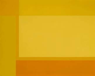 195 Joel Barletta (1924-2012) "Yellow #7," 1965 Oil on canvas Signed, titled, and dated, all verso: Barlettta / Yellow #7-65 48.5" H x 60" W Estimate: $1,200 - $1,800