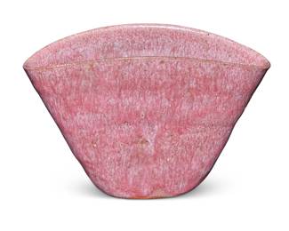 220 Beatrice Wood (1893-1998) A glazed earthenware vessel, mid-20th century Signed to underside: BEATO 3.75" H x 5.75" W x 2.75" D Estimate: $700 - $900