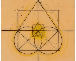 15 David Worthington (b. 1962) "Wax Board V," 2000 Wax on board Incised with initials and date lower right: DW 2000; signed and dated in ink, verso: David Worthington / 31/5/2000; titled on a gallery label affixed verso 24" H x 17" W Estimate: $500 - $700