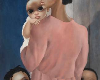 238 Margaret Keane (1927-2022) "Why," 1965 Oil on canvas Signed and dated lower left: © Keane 1965; titled by repute 36" H x 24" W Estimate: $6,000 - $8,000