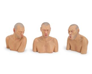 78 Richard Stipl (b. 1968) "Sleep of Reason," 2002 Pigmented wax Edition: 5/5 One with incised edition and numbered: 14 3 pieces Each: 5.125" H x 4.25" W x 4" D approximately Estimate: $800 - $1,200