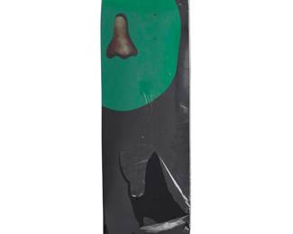 441 John Baldessari (1931-2020) A Supreme skateboard deck, 2010 From the edition of 500 With printed artist's signature and maker's logo: BALDESSARI Screen-printed on skateboard deck 31.25" L x 7.875" W Estimate: $400 - $600