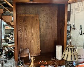 Wooden cabinet with shelves