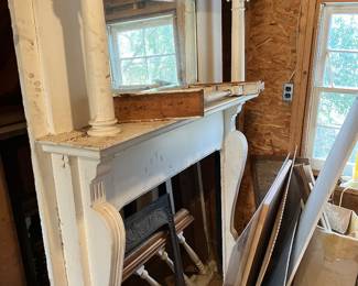 Antique fireplace mantel w/mirror