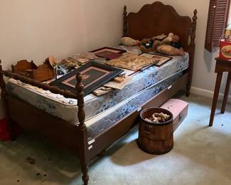 1 of 2 antique twin beds 