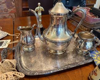 Silver plated tea set