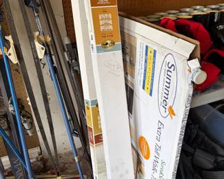 Baby gate. House blinds.