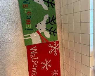 Christmas welcome mat