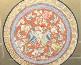 Antique Chinese Embroidery Framed