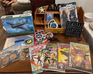 Star Wars SpiderMan, Superman, Airplane Models NASA Memorabilia Plus Lot