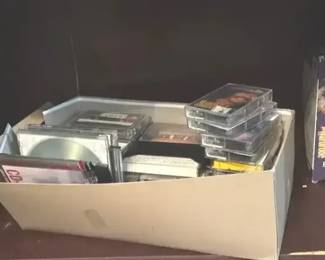 Mixed Media Lot  CDs, Cassette Tapes  VHS Movies