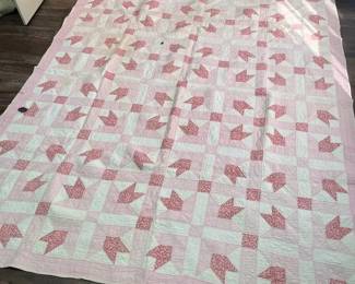 Vintage Hand Sewn Quilt 