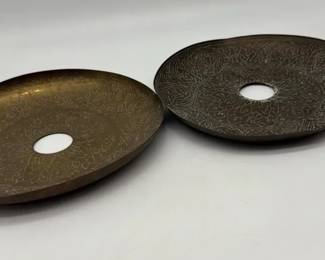 Brass Trays With Inscriptions