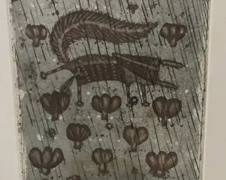 Framed Signed Coulter Artist Proof EA Etching