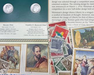 1973 Souvenir Mint Set Mini Album  1945 Last Mercury Dime 1946 First Franklin Dime