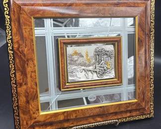 Vintage Italian A. R. 925 relief wall plaque.