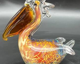 Collectible Vintage Murano Glass Pelican