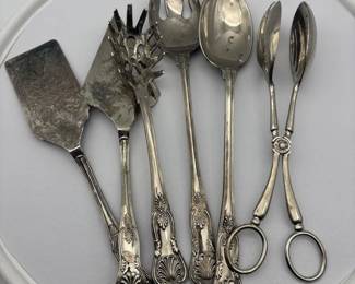 Silver Plate Flatware Serving Set