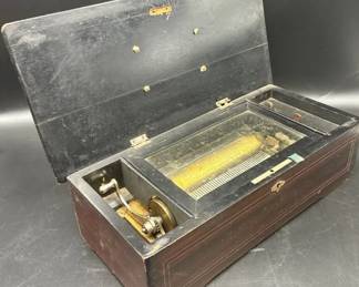 001 ANTIQUE PAILLARD SWISS MUSIC BOX 6  CYLINDER
