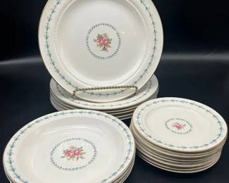 Harmony House China  Mt. Vernon  pattern 6 Plates,4 Bowls 8 Bread