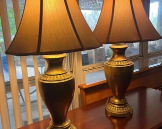 Matching Brass Lamps 