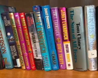 Popular Fiction Hardcover Book Lot  Patterson, Grisham, Evanovich, Clancy  More